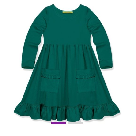 NWT Millie Loves Lilly Teal Green Twirl Dress Size 5 - Picture 1 of 5